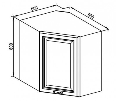 Тумба верхняя угловая В 60х60 Роксана