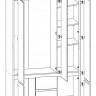 Шкаф платяной SZF 5D2S Каспиан