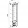 Шкаф-пенал со стеклом АС-01 Белль