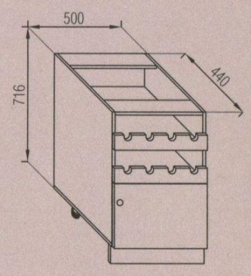 Тумба нижня Н 50 бар