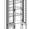 Витрина угловая NWIT 2dn Стилиус