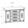 Тумба комбинированная АС-19 Белль
