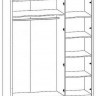 Шкаф платяной SZF3D Лорен