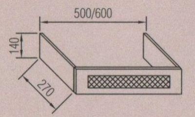 Фасад для тумбы над вытяжкой В 60 ФП Валенсия