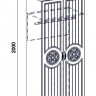 Шкаф платяной ВЗ-1 Монблан (Визит)