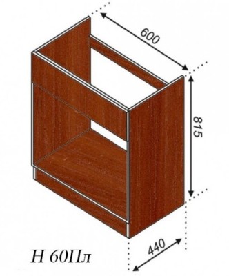 Тумба нижняя под духовку и варочную поверхность Н 60Пл Оля