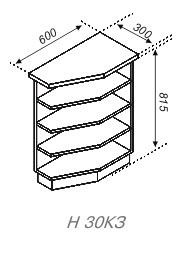 Кутове закінчення нижнє Н 30КЗ Оля